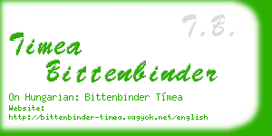 timea bittenbinder business card